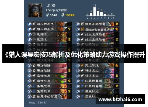《猎人误导宏技巧解析及优化策略助力游戏操作提升》